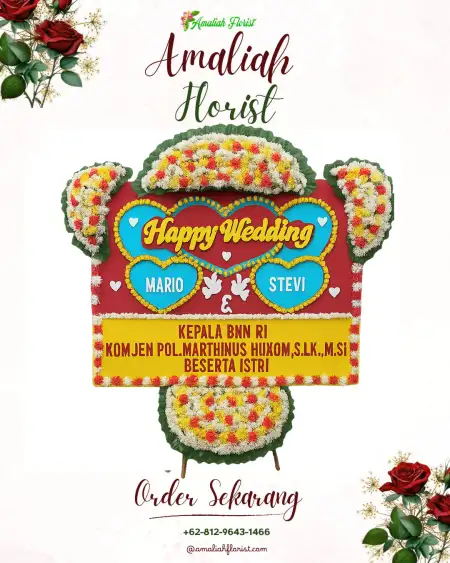 Papan Bunga Pernikahan Pirak Timur